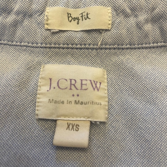 J Crew blue button up excellent used cond, size xxs - Picture 6 of 8